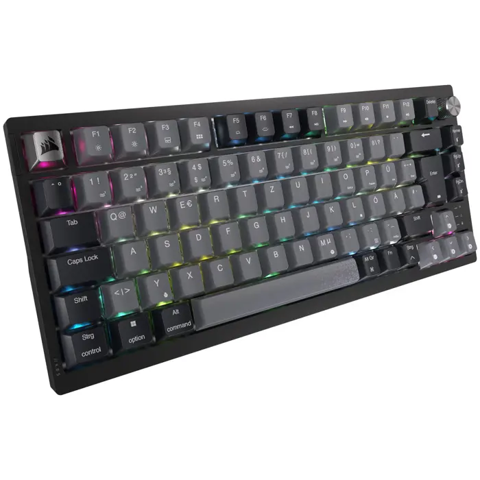 Corsair K65 Plus Wireless TKL Gaming Tastatur, TKL (75%), Corsair MLX Fusion – black, ISO (DE)-CH-91D441F-DE