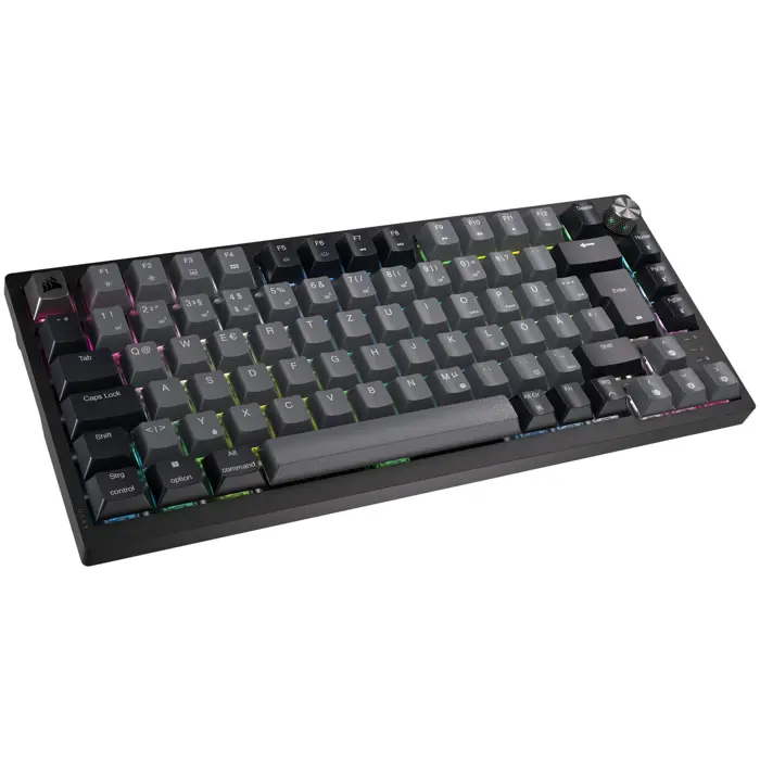 Corsair K65 Plus Wireless TKL Gaming Tastatur, TKL (75%), Corsair MLX Fusion – black, ISO (DE)-CH-91D441F-DE
