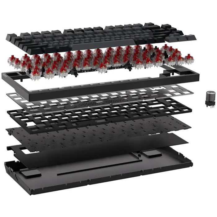 Corsair K65 Plus Wireless TKL Gaming Tastatur, TKL (75%), Corsair MLX Fusion – black, ISO (DE)-CH-91D441F-DE