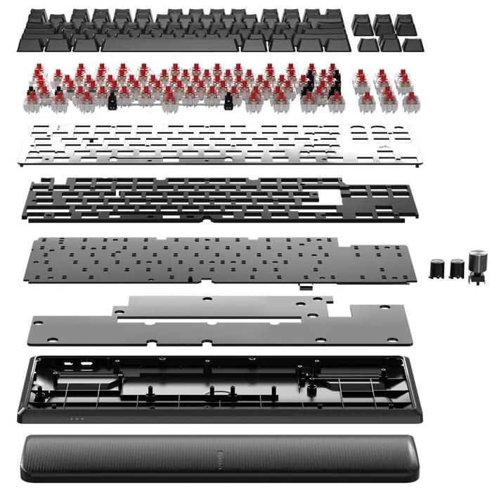 Corsair K70 Core TKL Wireless RGB Gaming-Tastatur, mechanisch, ISO (DE), MLX RED Switch - black-CH-914901E-DE