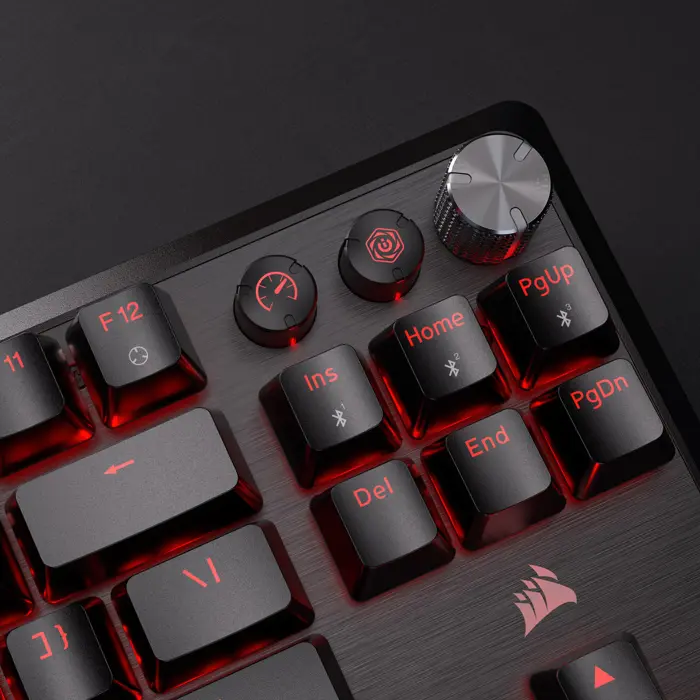 Corsair K70 Core TKL Wireless RGB Gaming-Tastatur, mechanisch, ISO (DE), MLX RED Switch - black-CH-914901E-DE