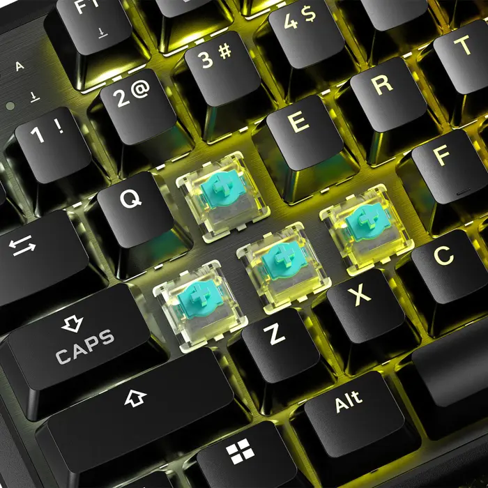 Corsair K70 Pro TKL Gaming Tastatur, TKL-Tastatur (80%), Corsair MGX – black, ISO (DE)-CH-911911G-DE