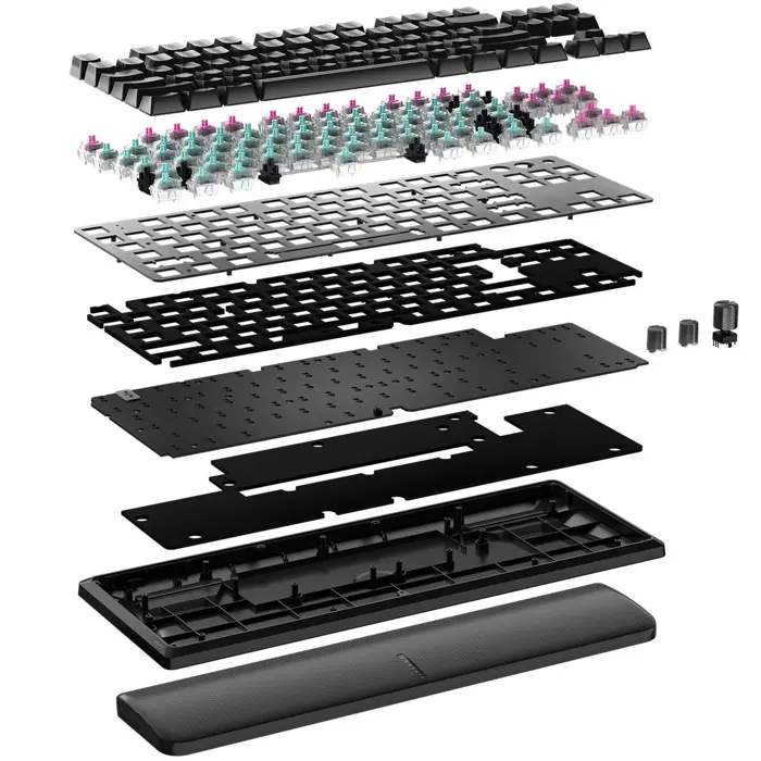 Corsair K70 Pro TKL Gaming Tastatur, TKL-Tastatur (80%), Corsair MGX – black, ISO (DE)-CH-911911G-DE