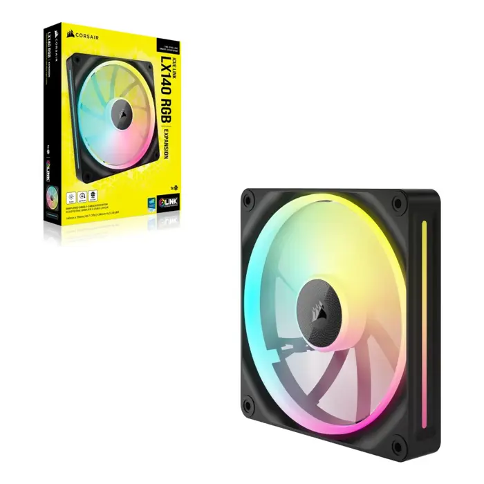 CORSAIR LĂĽfter 140*140*25 LX140 RGB iCUE Link Single