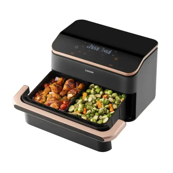 Cosori hot air fryer Dual Blaze Twinfry CAF-TF101S-AEUR (black, 2,800 watts, basket 10 liters / 2x 5 liters)