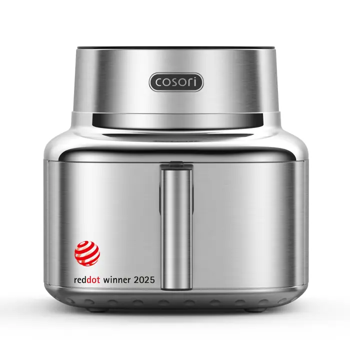 Cosori ICONIC Single stainless steel hot air fryer (stainless steel, 1,725 ??watts, basket 6.2 liters)