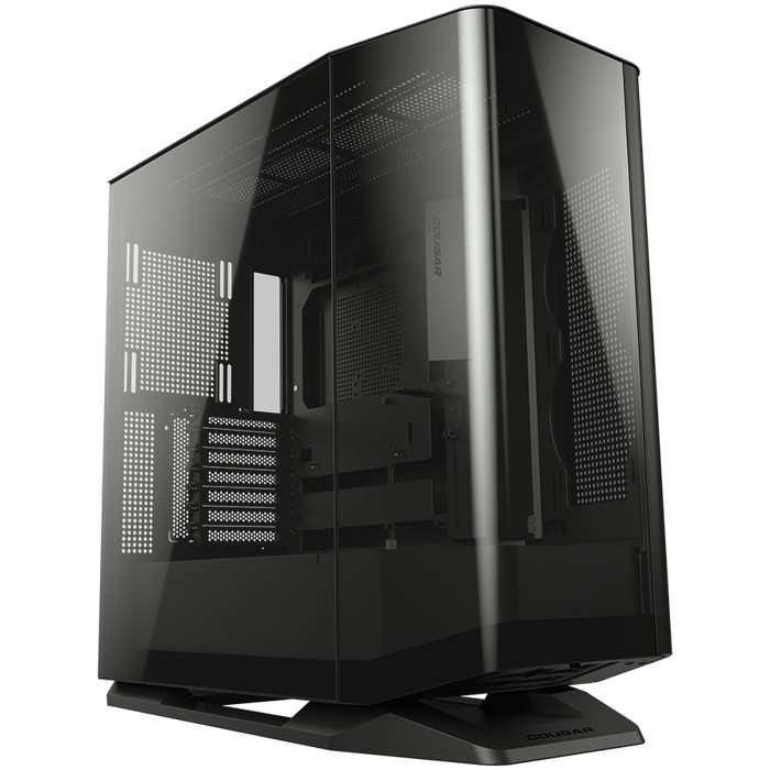 COUGAR | FV270 Black | PC Case | Mid tower / Tempered, Curved Glass Perimeter / Quick Detachable Air Filters / Up to 9 Fans (1x120mm RGB Preinstalled) / Black