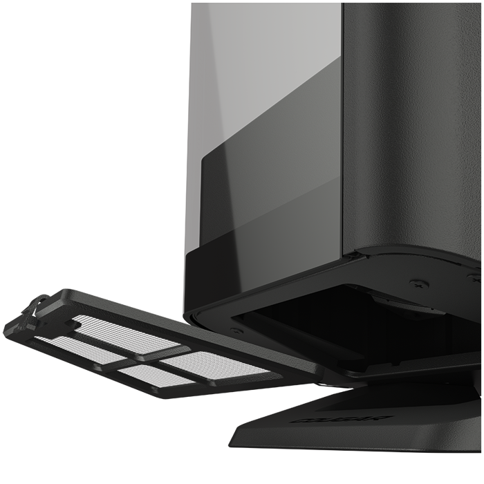 COUGAR | FV270 Black | PC Case | Mid tower / Tempered, Curved Glass Perimeter / Quick Detachable Air Filters / Up to 9 Fans (1x120mm RGB Preinstalled) / Black