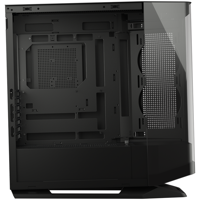 COUGAR | FV270 Black | PC Case | Mid tower / Tempered, Curved Glass Perimeter / Quick Detachable Air Filters / Up to 9 Fans (1x120mm RGB Preinstalled) / Black