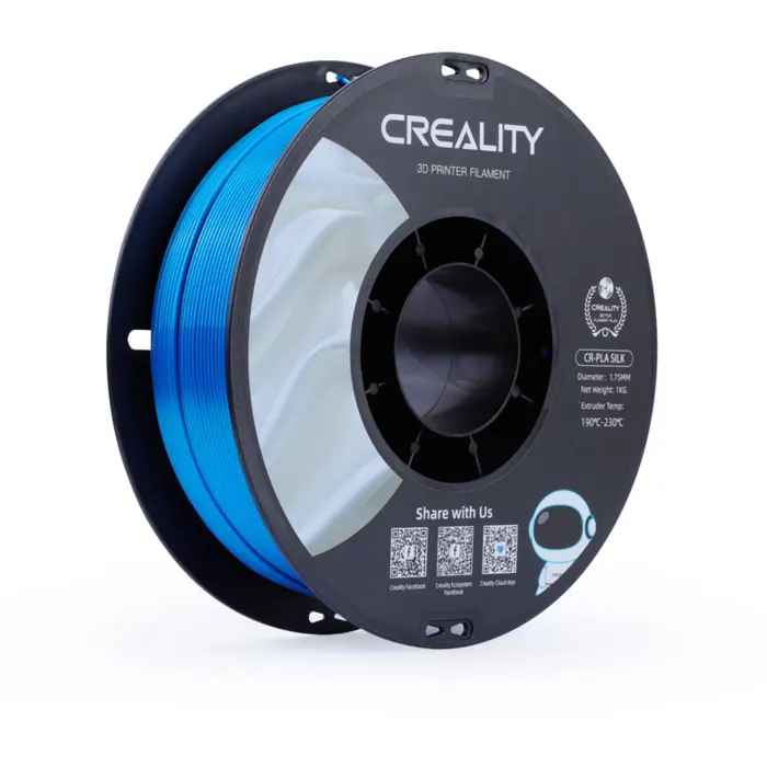 Creality CR-Silk PLA Filament Blue, 3D Filament (1 kg, 1.75 mm, on roll)