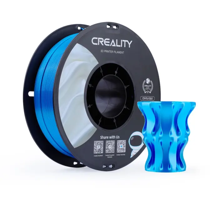 Creality CR-Silk PLA Filament Blue, 3D Filament (1 kg, 1.75 mm, on roll)