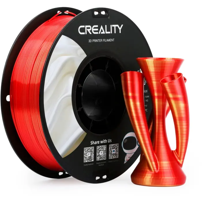 Creality CR-Silk PLA Filament Gold/Red, 3D Filament (1 kg, 1.75 mm, on a roll)