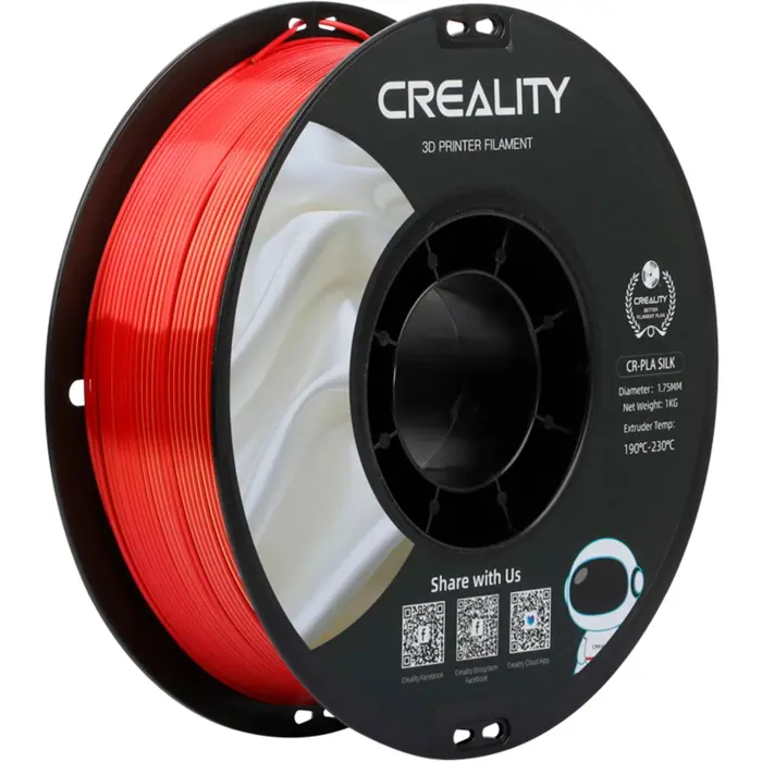 Creality CR-Silk PLA Filament Gold/Red, 3D Filament (1 kg, 1.75 mm, on a roll)