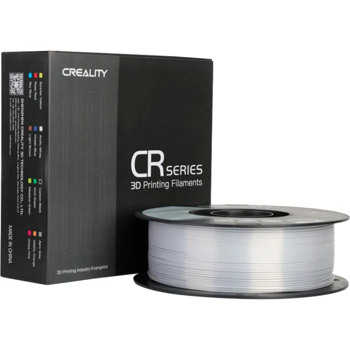 Creality CR-Silk PLA Filament Silver, 3D Filament (1 kg, 1.75 mm, on Roll)