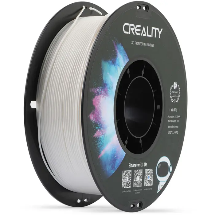 Creality HP-TPU, 3D filament (white, flexible, 1 kg, 1.75 mm, on roll)