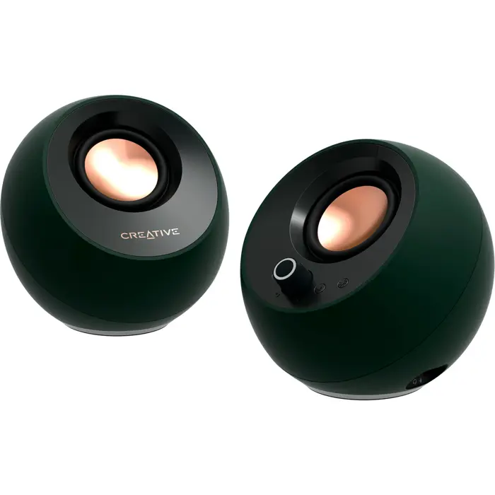 Creative Labs Pebble Pro (black, jack, USB-A/C, Bluetooth, digital amplifier, RGB lighting)