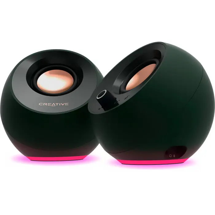 Creative Labs Pebble Pro (black, jack, USB-A/C, Bluetooth, digital amplifier, RGB lighting)