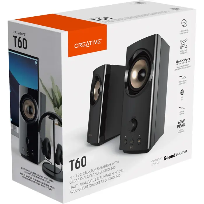 Creative Labs T60 BT 2.0 black - 51MF1705AA001