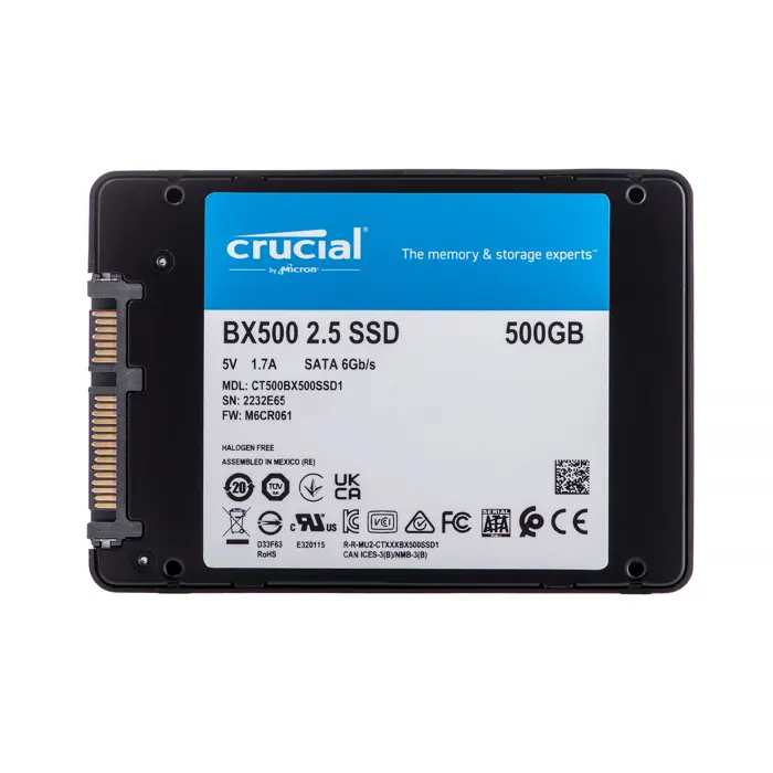 Crucial BX500 500GB 3D NAND SATA 2.5" SSD