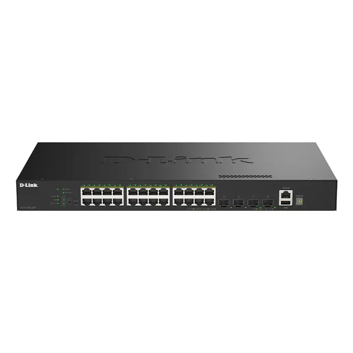 D-Link 28-Port Gigabit Stackable PoE+ Smart Managed Switch with 4 x 10G SFP+ Ports