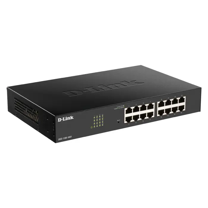 D-Link DGS-1100-24PV2/E network switch Managed L2 Gigabit Ethernet (10/100/1000) Power over Ethernet (PoE) Black