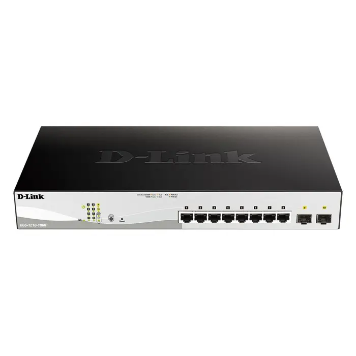D-Link DGS-1210-10MP/E network switch Managed L2/L3 Gigabit Ethernet (10/100/1000) Power over Ethernet (PoE) Black