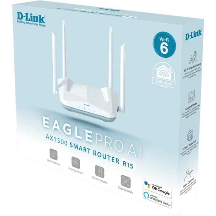 D-Link EAGLE PRO AI AX1500 Smart Router R15 (white)