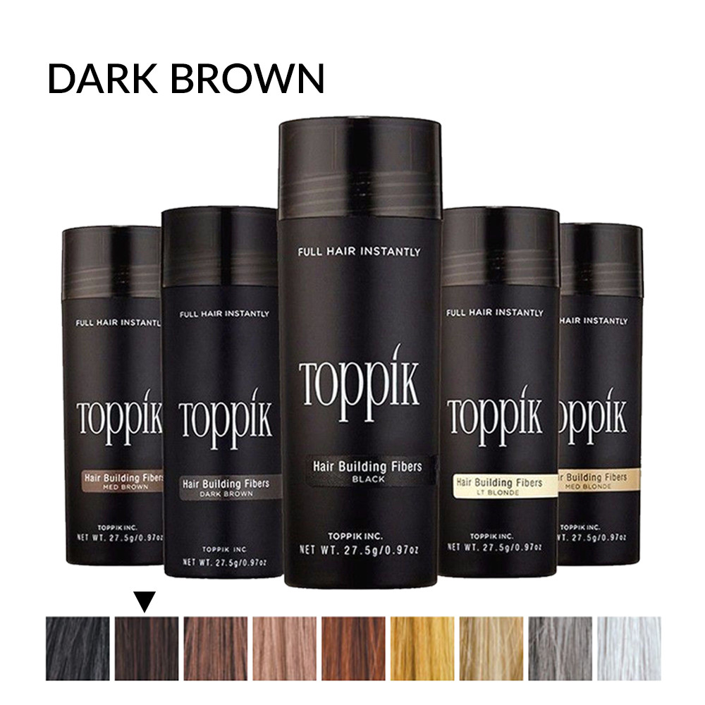 Toppik vlakna za kosu, Dark Brown / Tamno smeđa (velika 27,5 g, do 50 nanosa) - 643