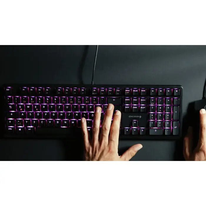 DE layout - CHERRY G80-3000N RGB, Keyboard (black, CHERRY MX Silent Red)
