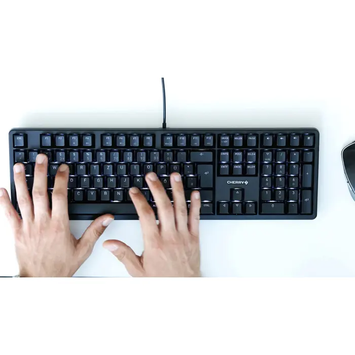 DE layout - CHERRY G80-3000N RGB, Keyboard (black, CHERRY MX Silent Red)