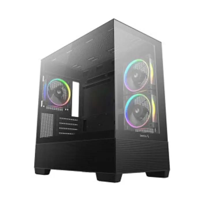 DeepCool CG380 3F, Tower Case, Black, Tempered Glass x 2