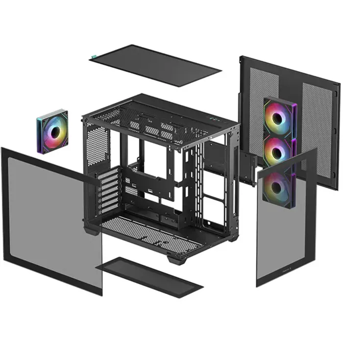 Deepcool CG530 4F (black, tempered glass x 2)