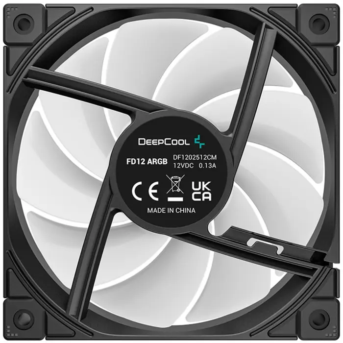 DeepCool FD12 ARGB 120x120x25, case fan (black, pack of 3, 120 mm)