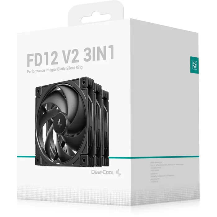 Deepcool FD12 V2 3IN1 (black, pack of 3, 120 mm)
