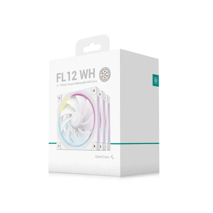 DeepCool FL12 WH-3 in 1 Computer case Fan 12 cm White 3 pc(s)