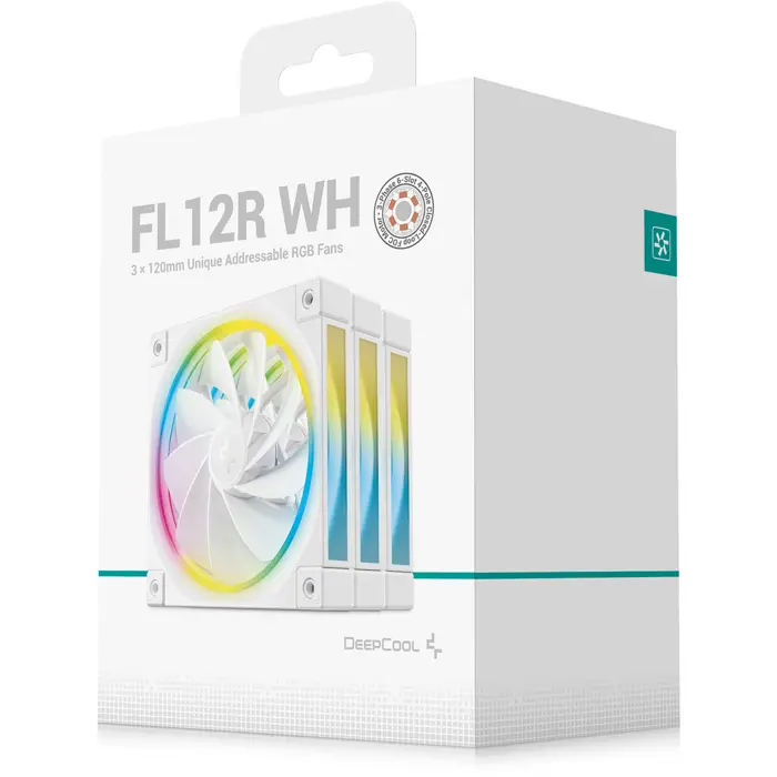 Deepcool FL12R (white, reverse pack of 3, 120 mm)