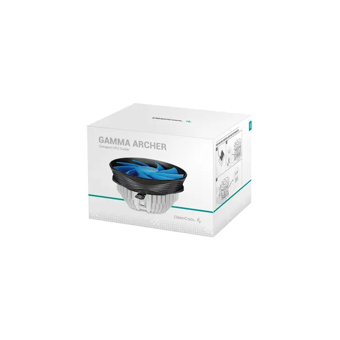 DeepCool Gamma Archer Processor Air cooler 12 cm Aluminium, Black, Blue 1 pc(s)