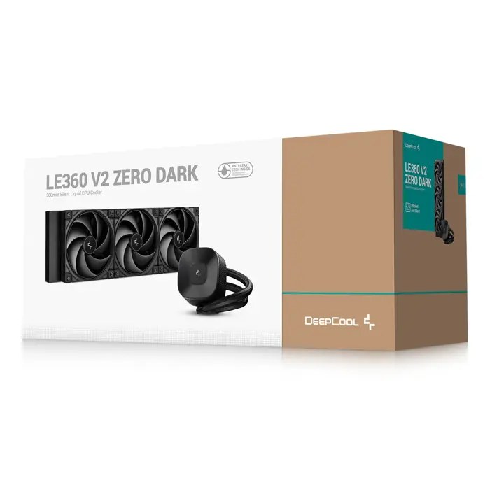 DeepCool LE360 V2 ZERO DARK Processor Liquid cooling kit 12 cm Black 1 pc(s)