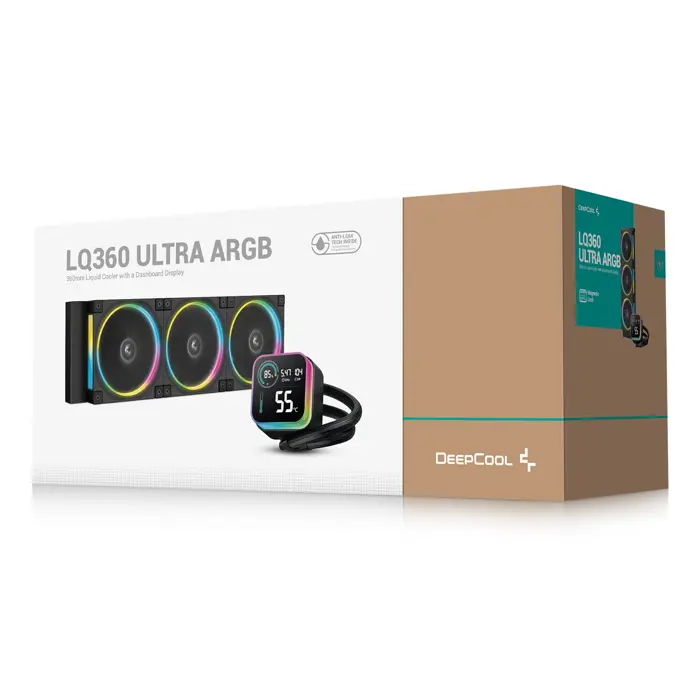 DeepCool LQ360 ULTRA ARGB Processor Liquid cooling kit 12 cm Black
