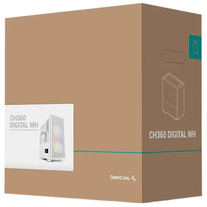 DeepCool R-CH360-WHAPE3D-G-1 computer case Micro Tower White