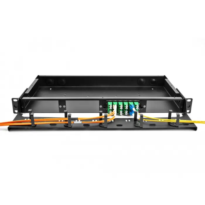 DeLOCK 19" LWL HD (High Density) patch panel 1 U (black, for HD cassettes or LWL adapter panels)