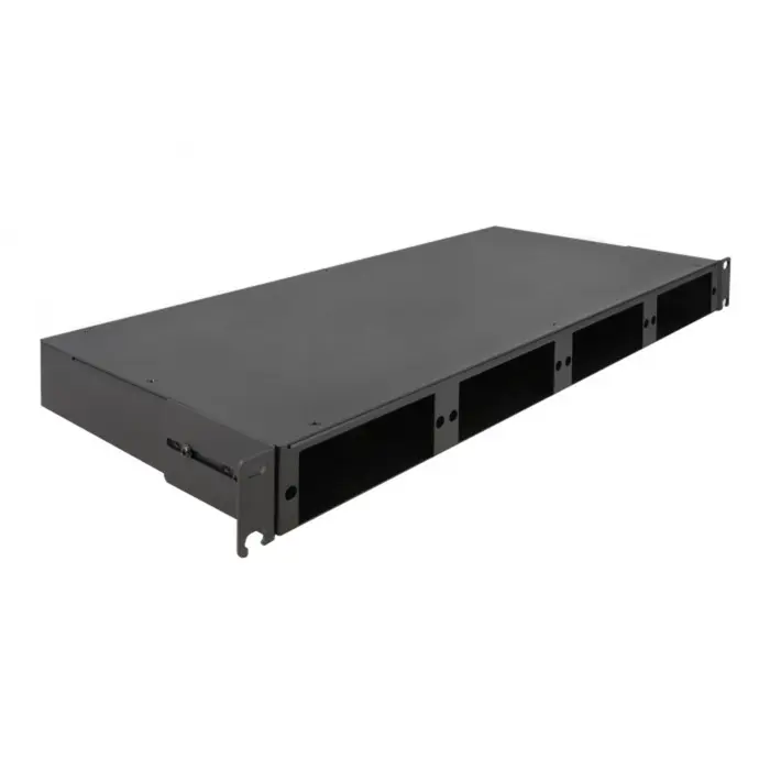 DeLOCK 19" LWL HD (High Density) patch panel 1 U (black, for HD cassettes or LWL adapter panels)