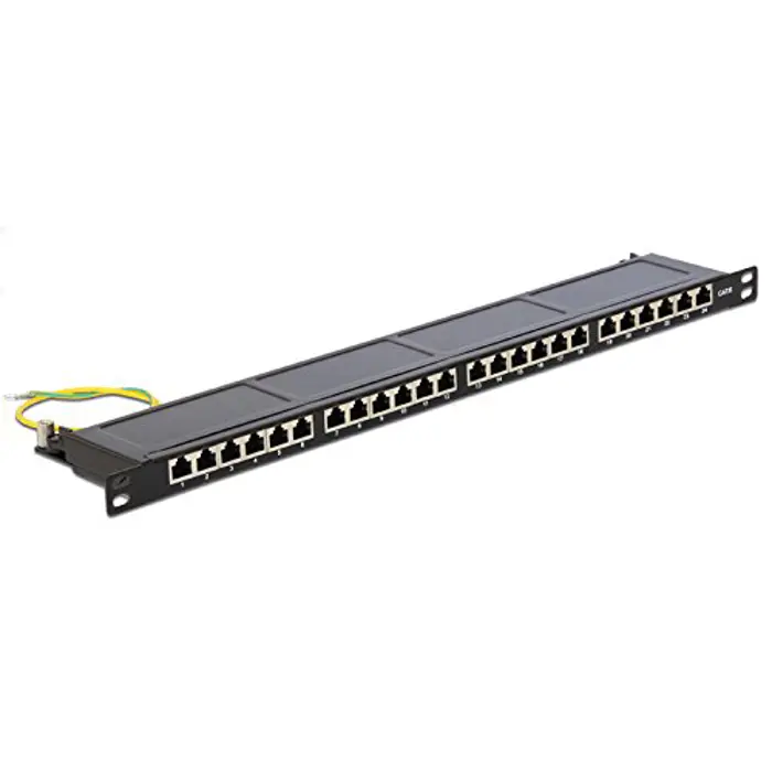 DeLOCK 19 Patchpanel 24P Cat .6 0.5 HE black