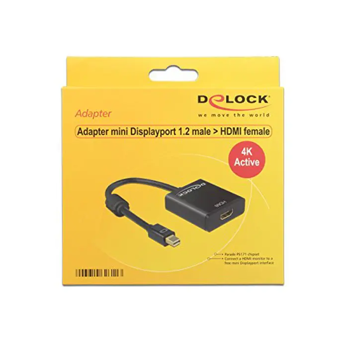 DeLOCK Adapter HDMI - Mini Displayport - 4K - 20cm - black