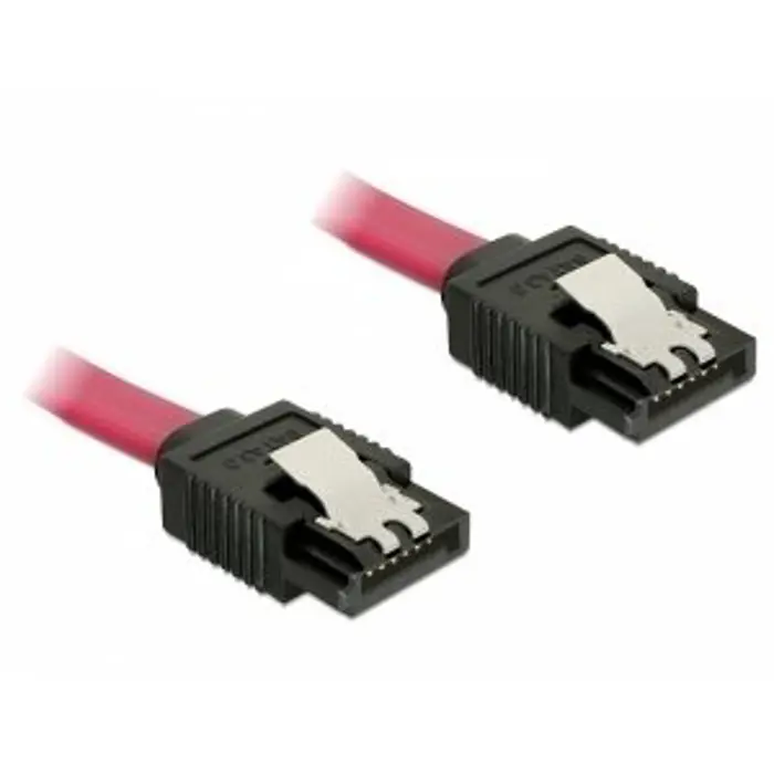 Delock Cable SATA straight/straight red 10cm - 6Gb/s