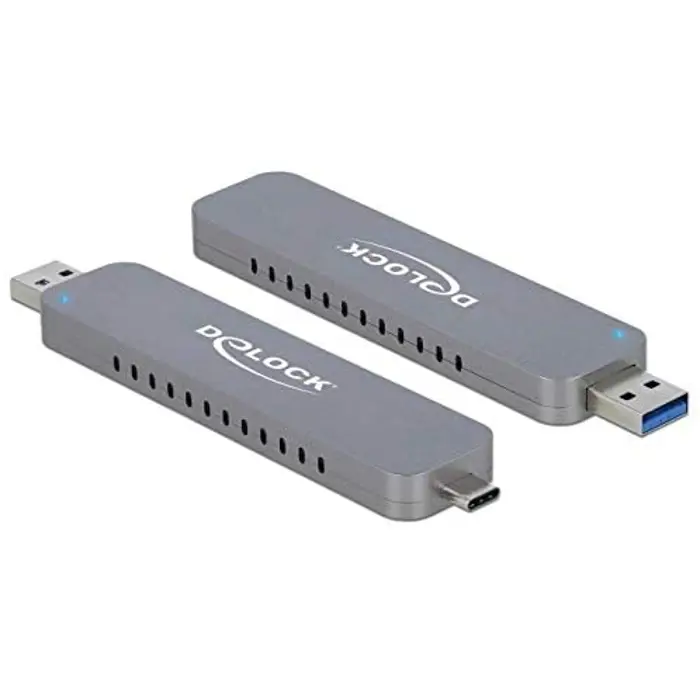 DeLOCK M.2 PCIe SSD with USB-C + Type-A St - External housing