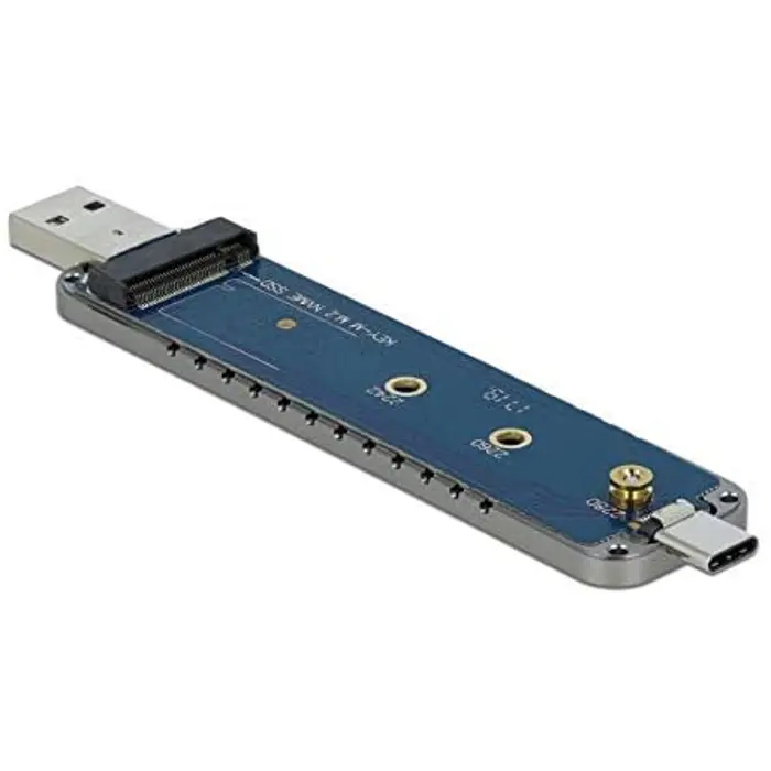 DeLOCK M.2 PCIe SSD with USB-C + Type-A St - External housing