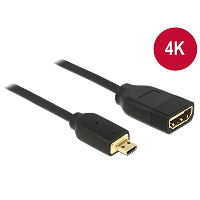 DeLOCK micro HDMI - HDMI St-Bu 20cm 4K