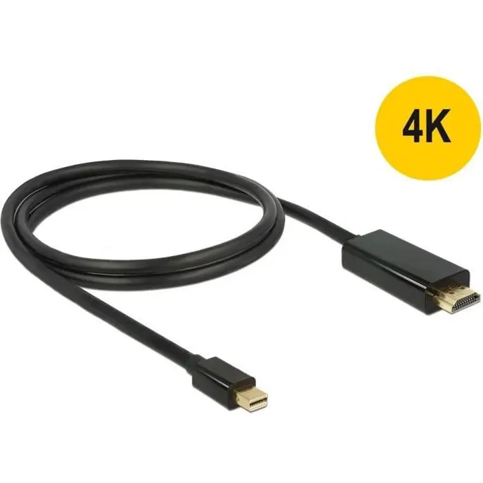 DeLOCK miniDP - HDMI A St-St - black 1m - Mini Displayport 1.1