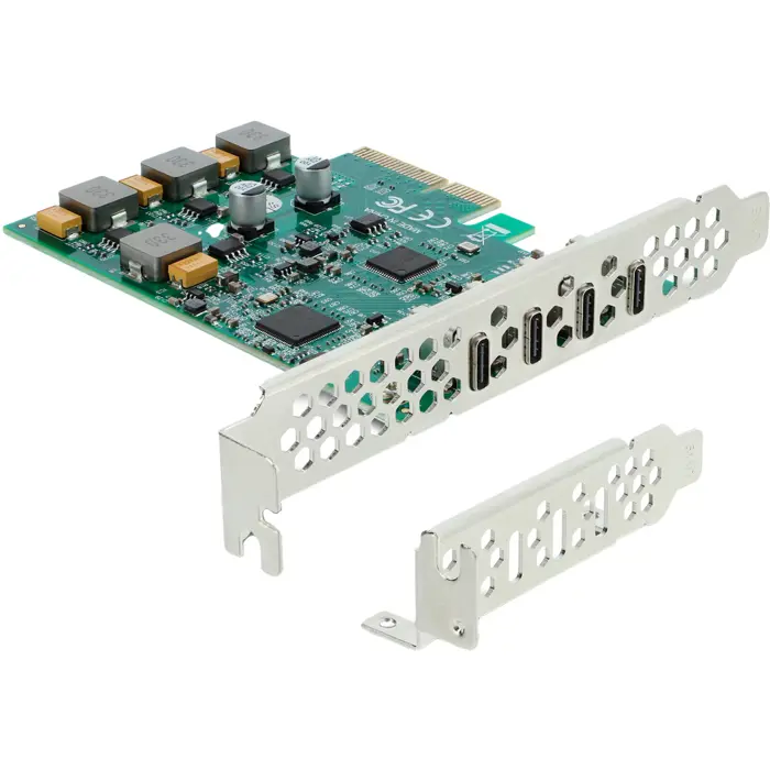 DeLOCK PCI-E x4 card for 4 x USB-C 10 Gbps - Low Profile